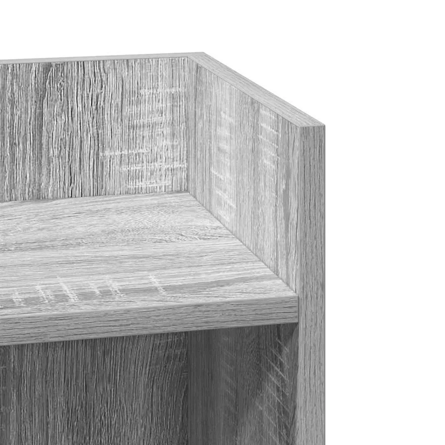 Table d'appoint avec étagère sonoma gris 25,5x27x60 cm - 7
