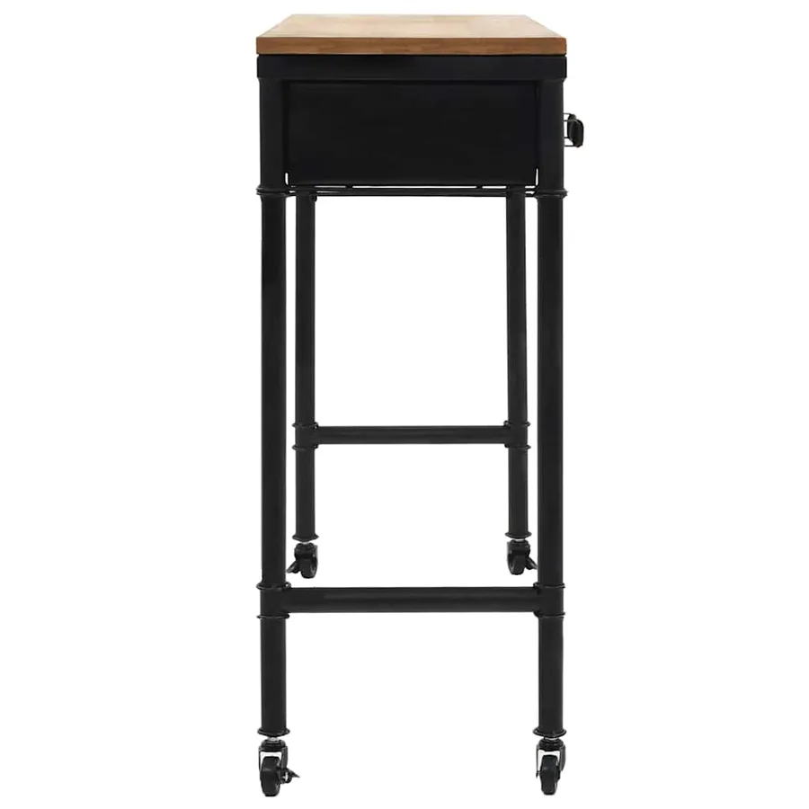Table console MDF et bois de sapin 100 x 33,5 x 80 cm - 4