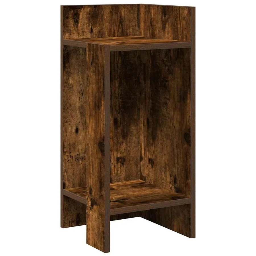 Table d'appoint avec étagère chêne fumé 25,5x27x60 cm - 2