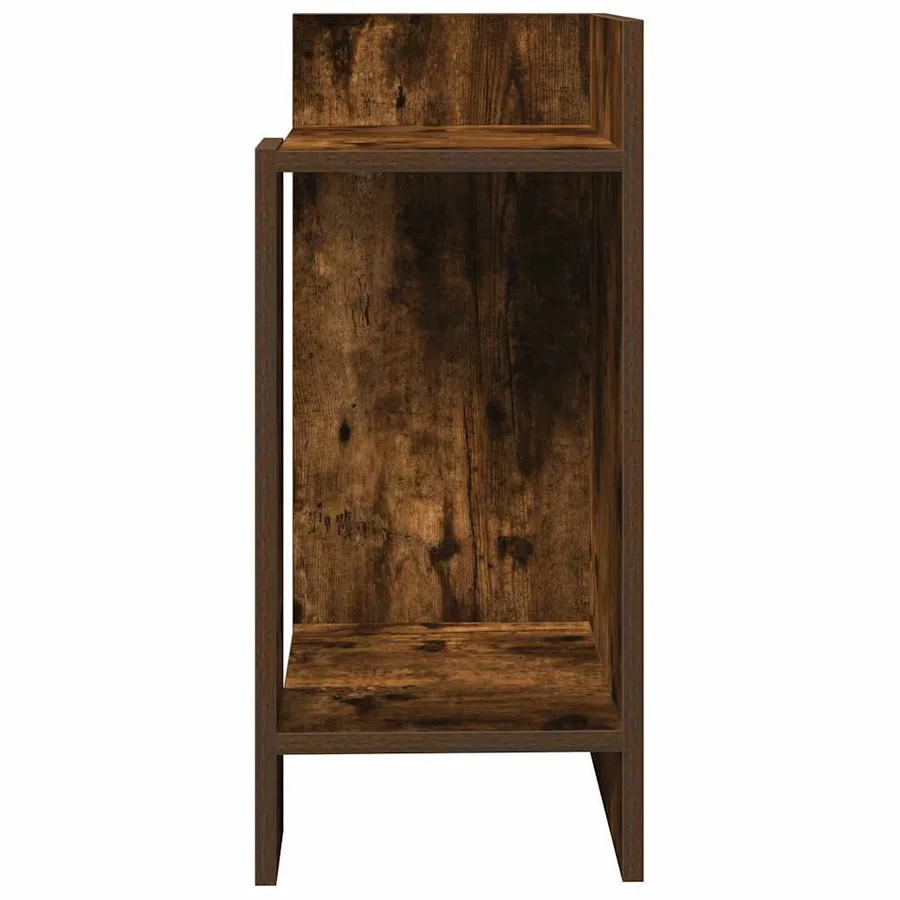 Table d'appoint avec étagère chêne fumé 25,5x27x60 cm - 4