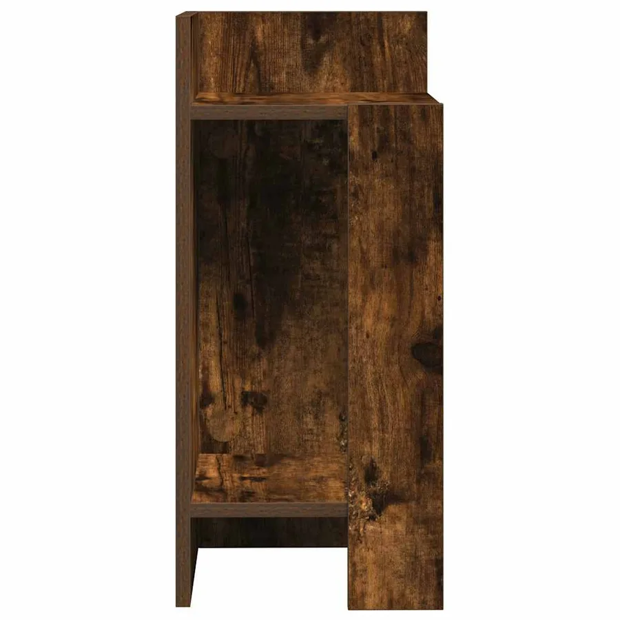 Table d'appoint avec étagère chêne fumé 25,5x27x60 cm - 5