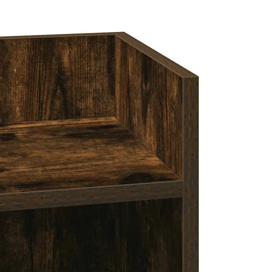 Table d'appoint avec étagère chêne fumé 25,5x27x60 cm - 7