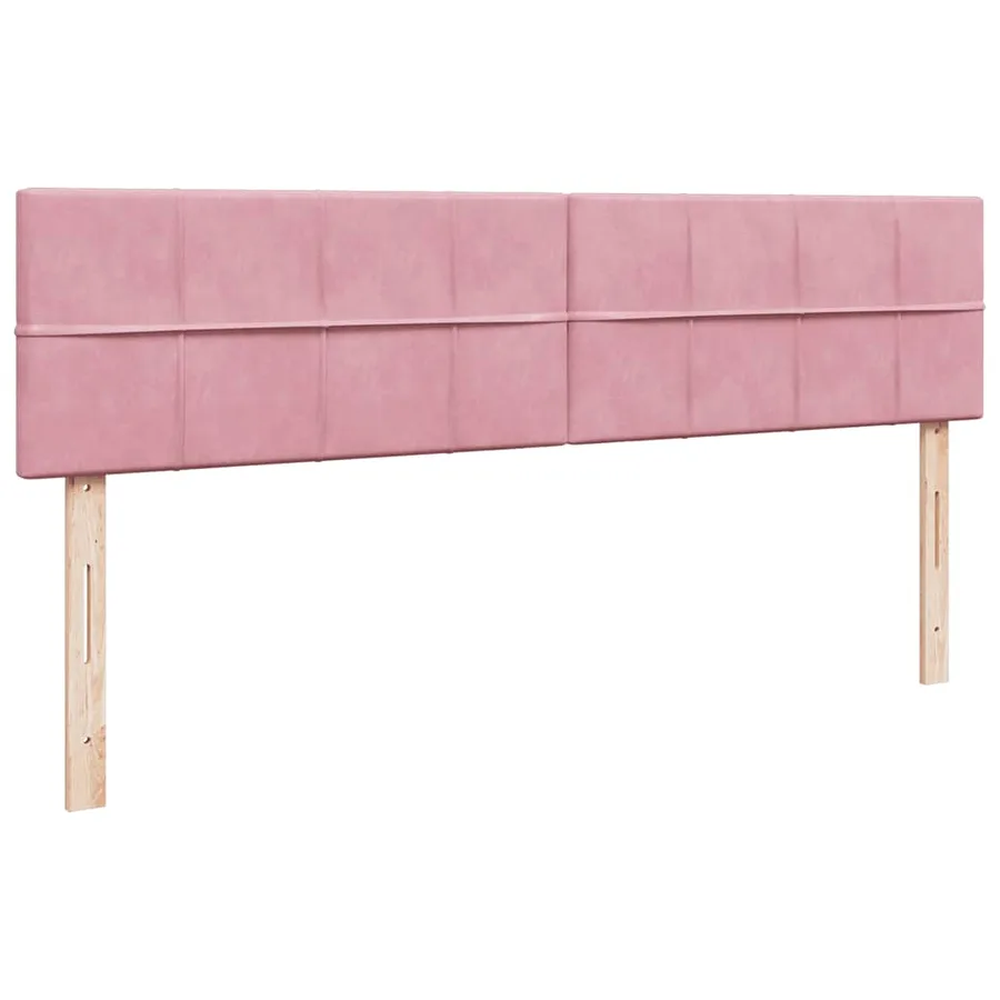 Cadre de lit ottoman avec matelas rose 200x200 cm velours - 9