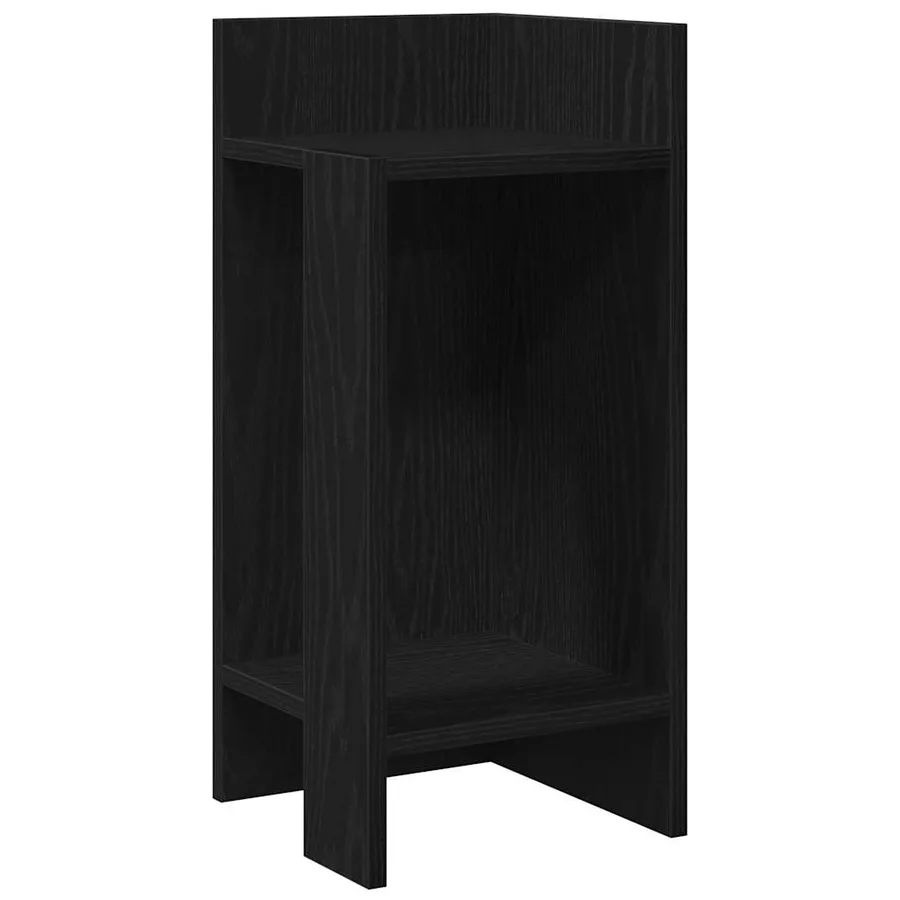 Table d'appoint avec étagère noir 25,5x27x60 cm - 2