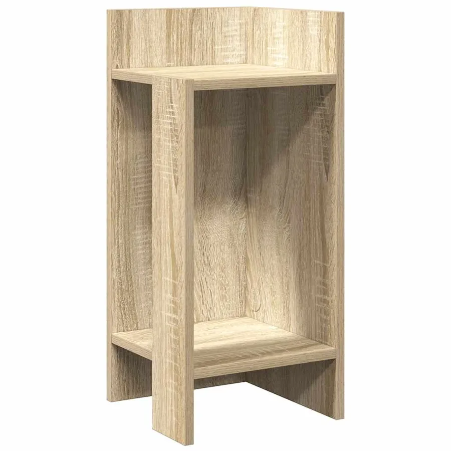 Table d'appoint avec étagère chêne sonoma 25,5x27x60 cm - 2