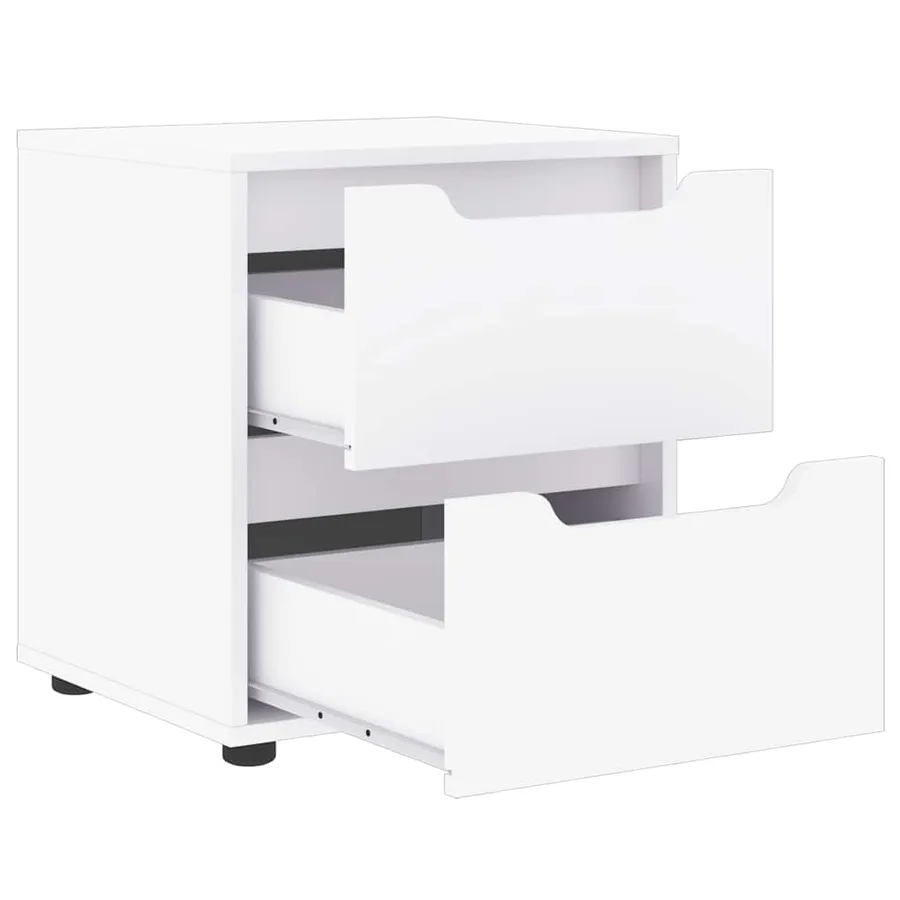 Table de chevet VISNES blanc 45x40x50 cm bois d'ingénierie - 5