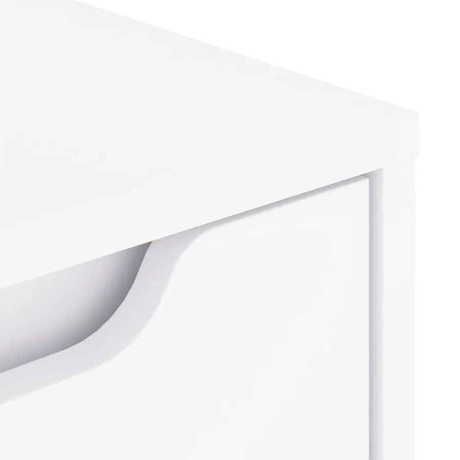 Table de chevet VISNES blanc 45x40x50 cm bois d'ingénierie - 8