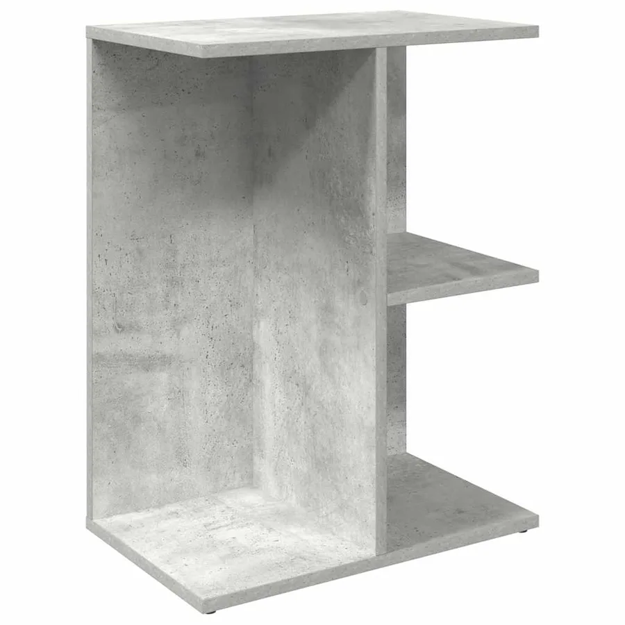 Table de chevet gris béton 46,5x29x61 cm bois d'ingénierie - 2