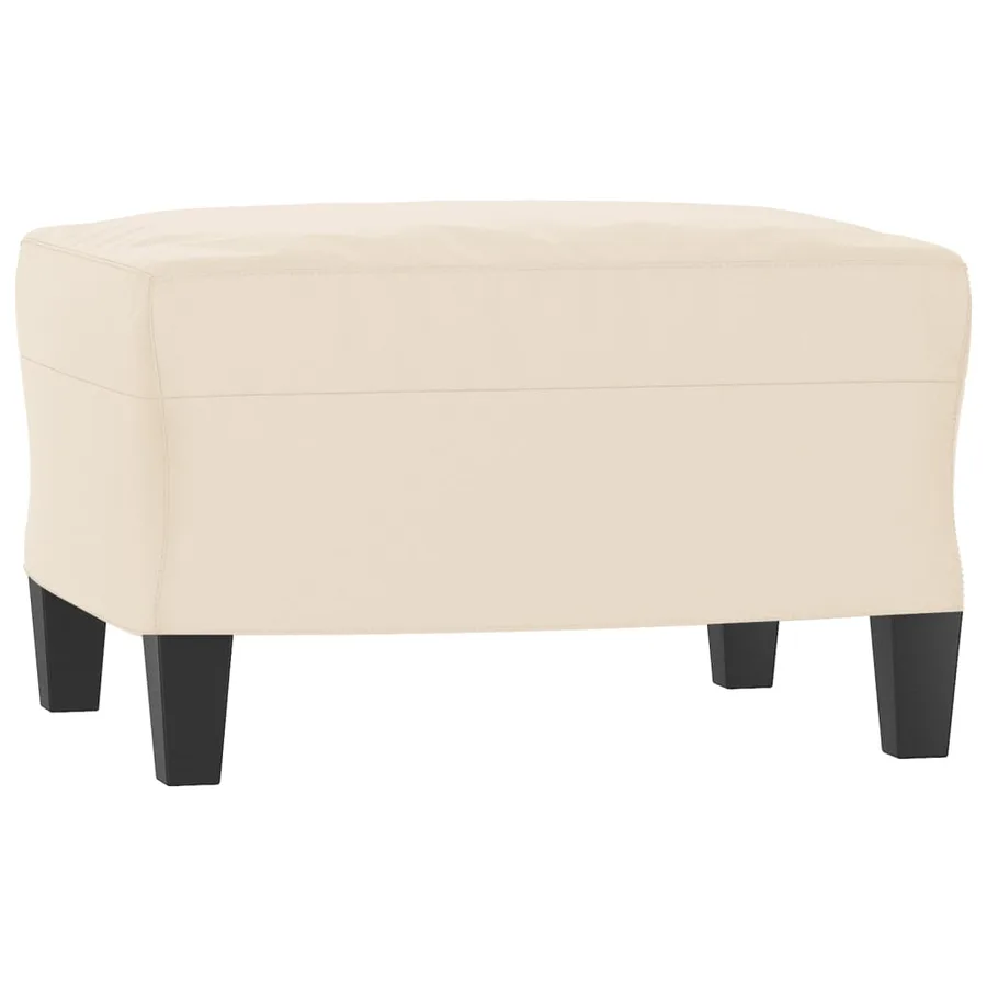 Canapé 3 places avec repose-pieds Beige 180 cm Tissu microfibre - 5