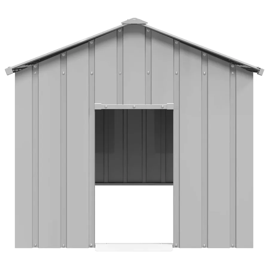 Niche pour chien avec toit noir 113x153x101 cm acier galvanisé - 3