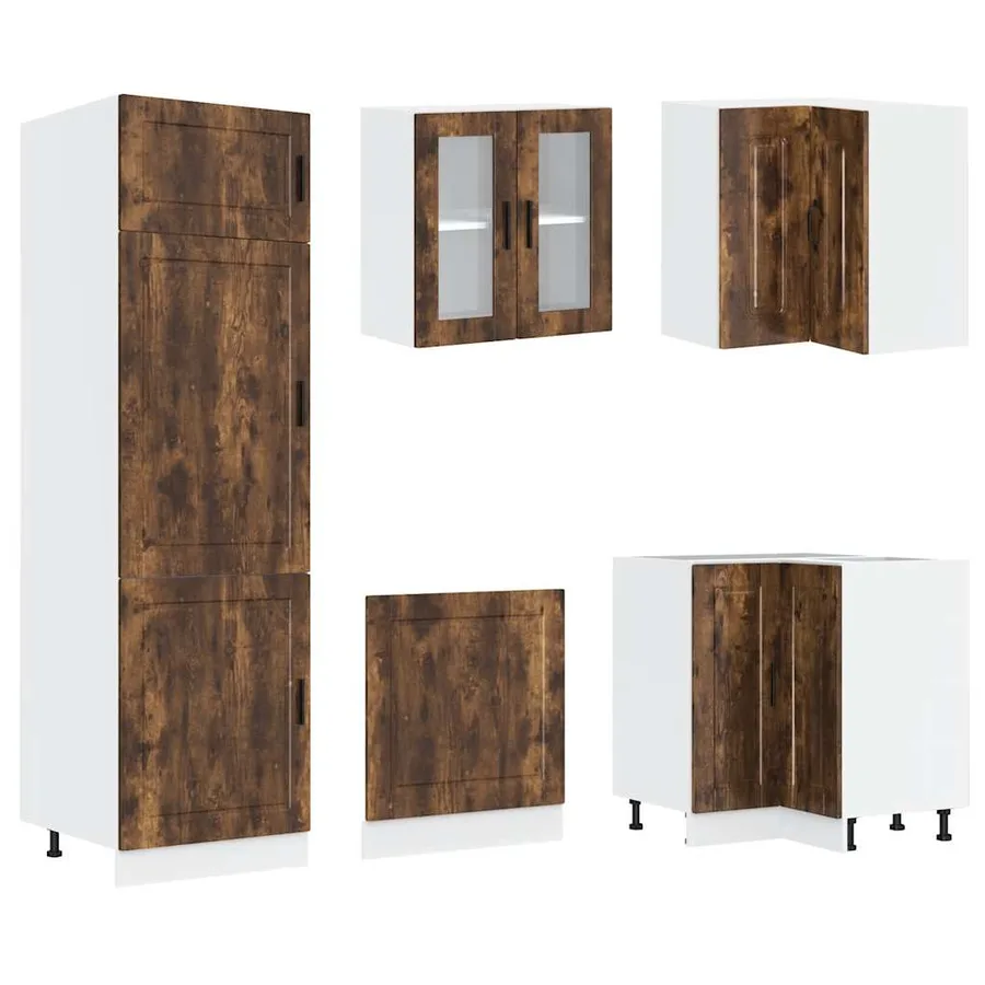 Ensemble d'armoires de cuisine 14 pcs Porto bois d'ingénierie - 5