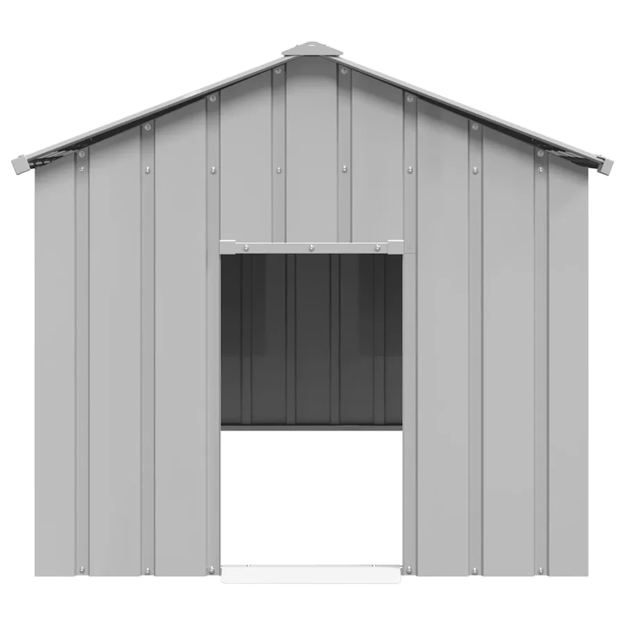 Niche pour chien avec toit noir 114x202x101 cm acier galvanisé - 3
