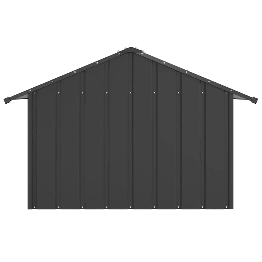 Niche pour chien avec toit noir 83x130x85 cm acier galvanisé - 4