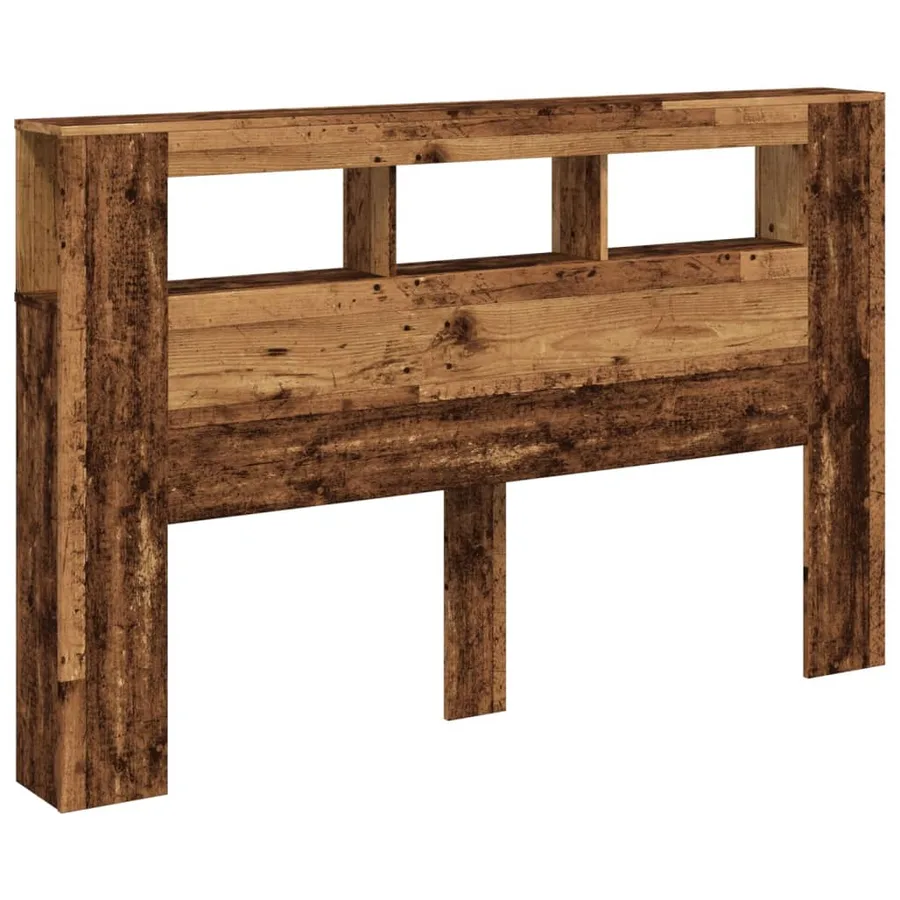 Tête de lit à LED vieux bois 160x18,5x103,5cm bois d'ingénierie - 4