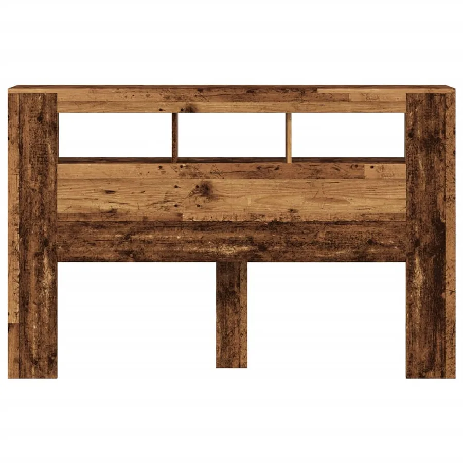 Tête de lit à LED vieux bois 160x18,5x103,5cm bois d'ingénierie - 5