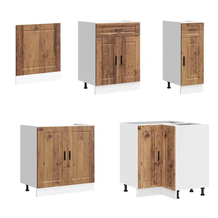 Ensemble d'armoires de cuisine 11 pcs Porto bois d'ingénierie - 4