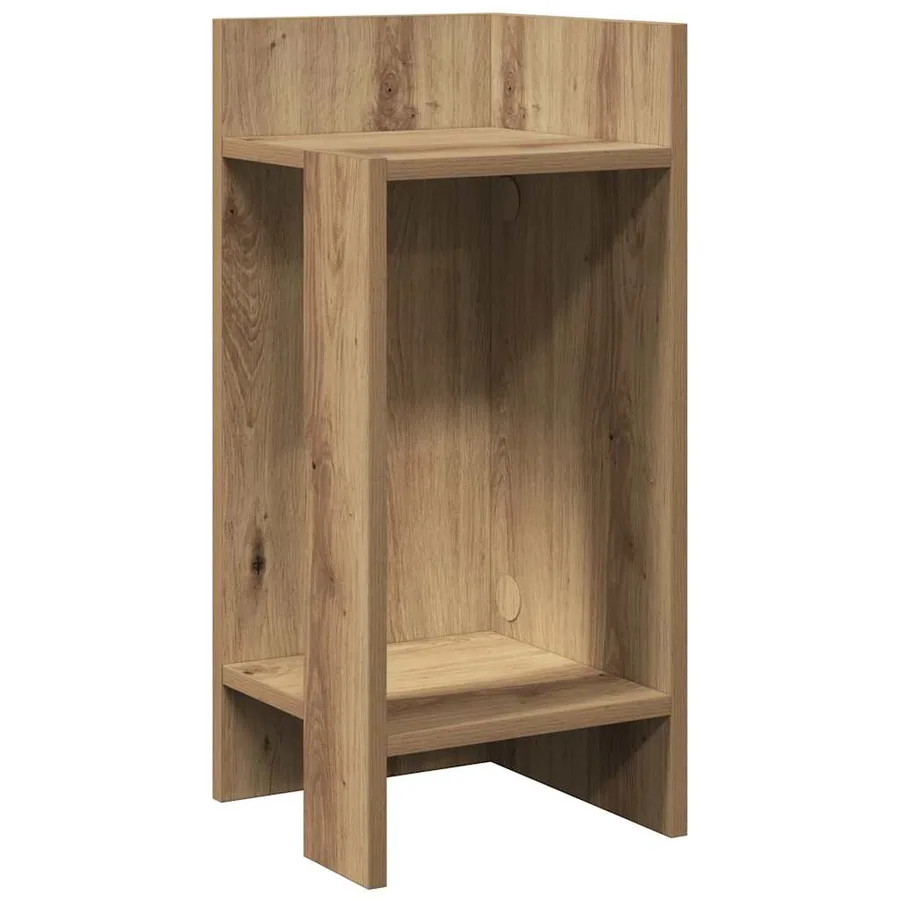 Tables d'appoint 2pcs avec étagère chêne artisanal 25,5x27x60cm - 4