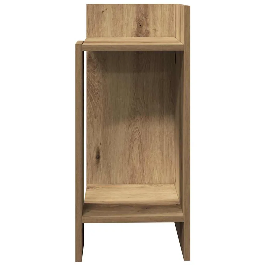 Tables d'appoint 2pcs avec étagère chêne artisanal 25,5x27x60cm - 5