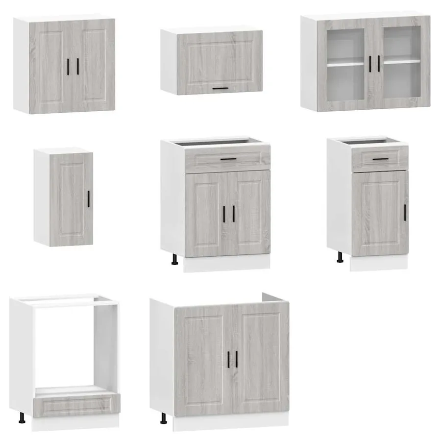 Ensemble d'armoires de cuisine 8 pcs Kalmar bois d'ingénierie - 4