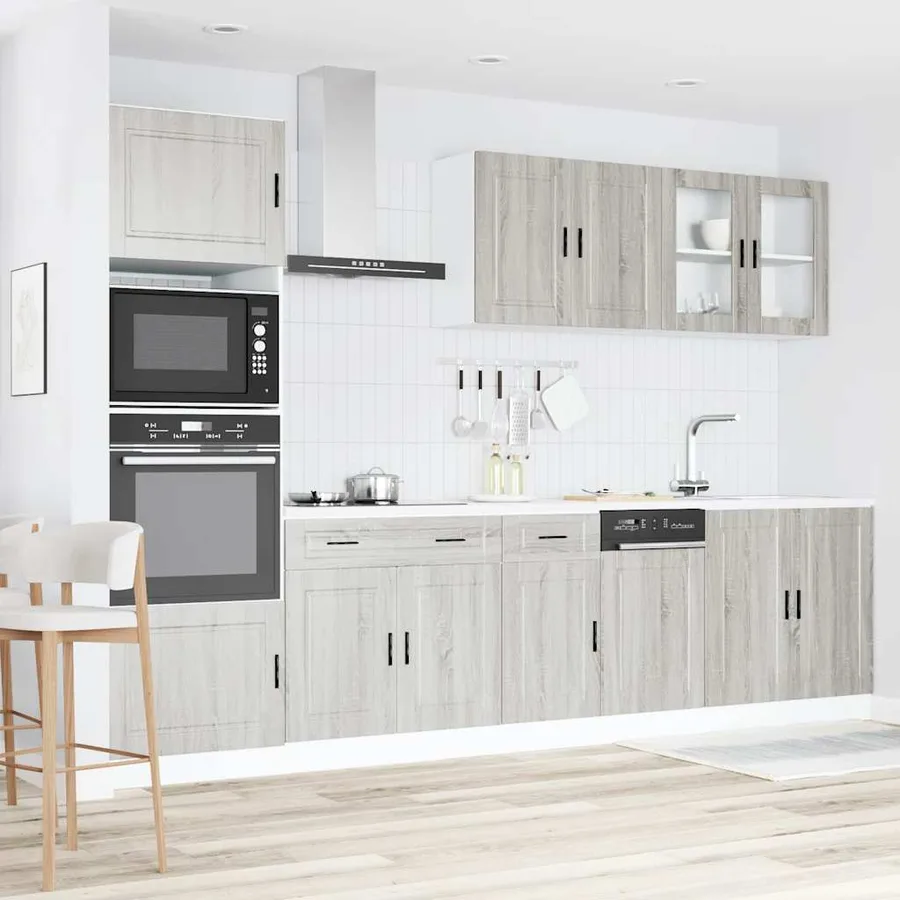 Ensemble d'armoires de cuisine 7 pcs Kalmar bois d'ingénierie - 3