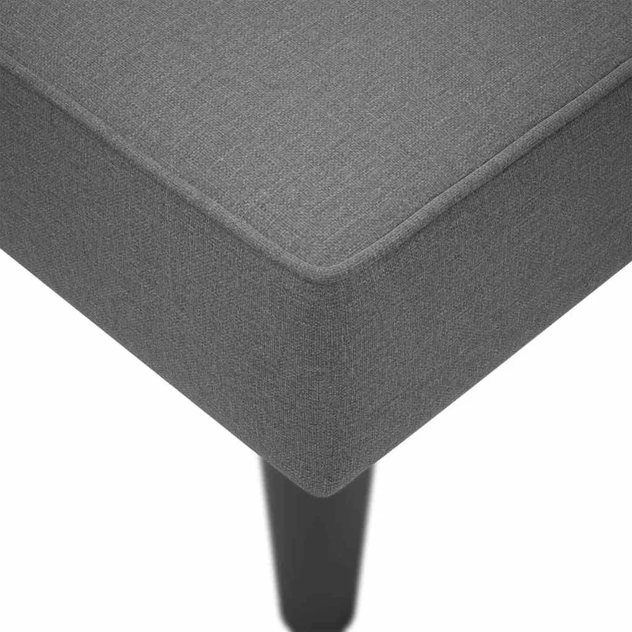 Fauteuil long avec accoudoir droit gris foncé tissu - 7
