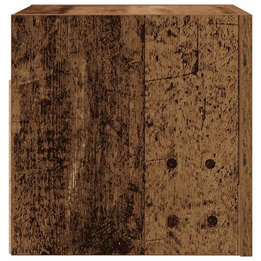 Meuble TV mural vieux bois 30,5x30x30 cm - 5