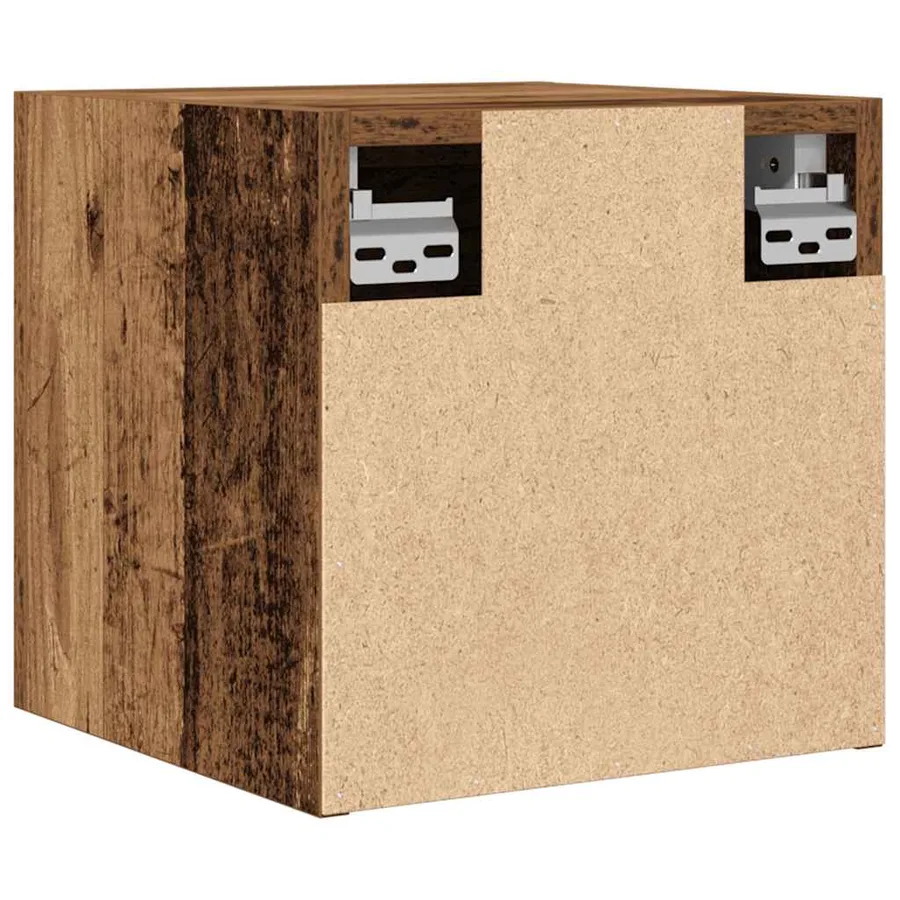 Meuble TV mural vieux bois 30,5x30x30 cm - 6