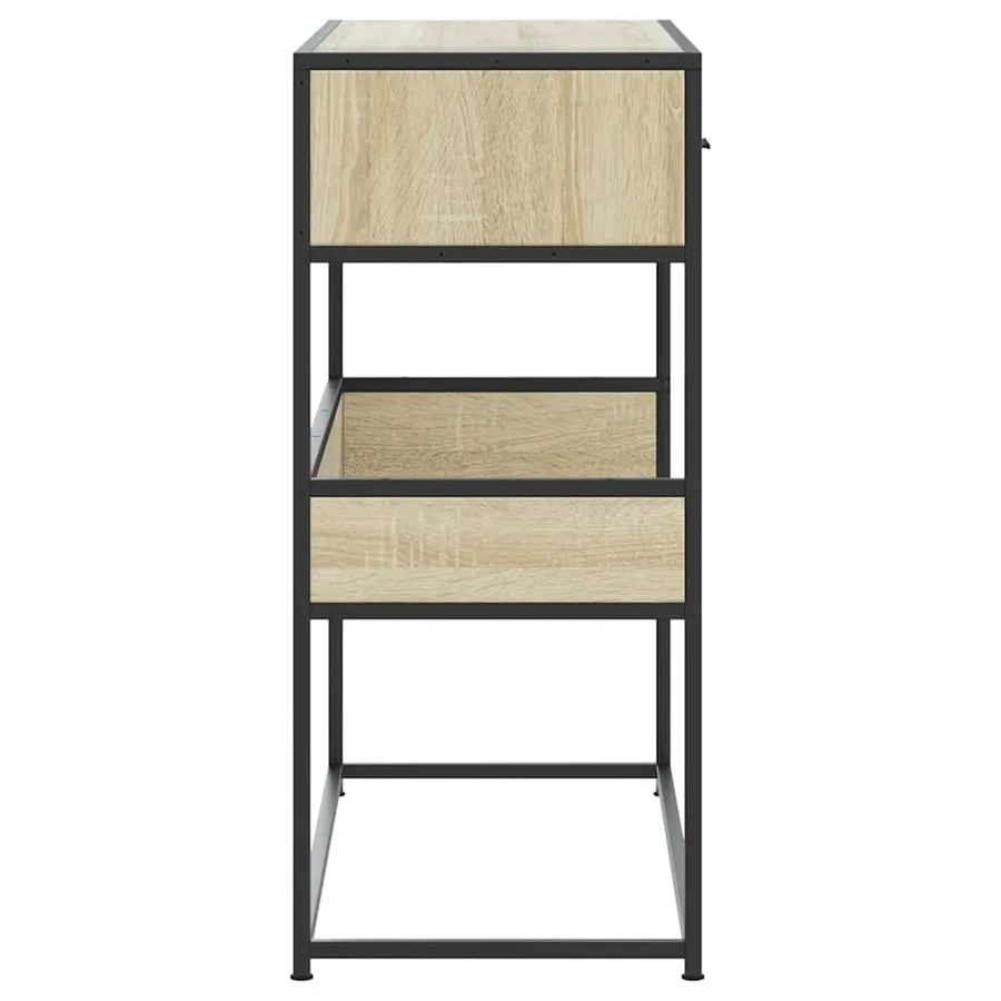 Table console chêne sonoma 90x35x80 cm bois d'ingénierie - 5