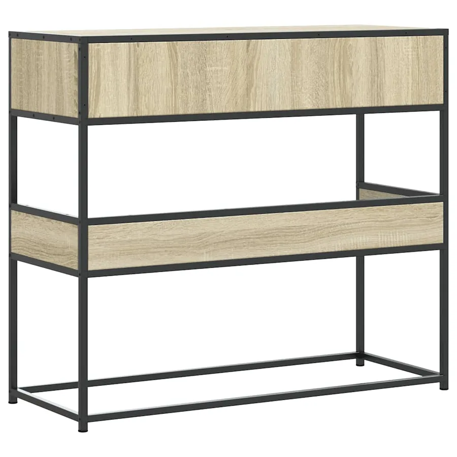 Table console chêne sonoma 90x35x80 cm bois d'ingénierie - 6
