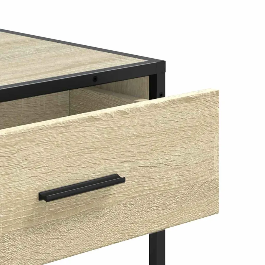 Table console chêne sonoma 90x35x80 cm bois d'ingénierie - 8