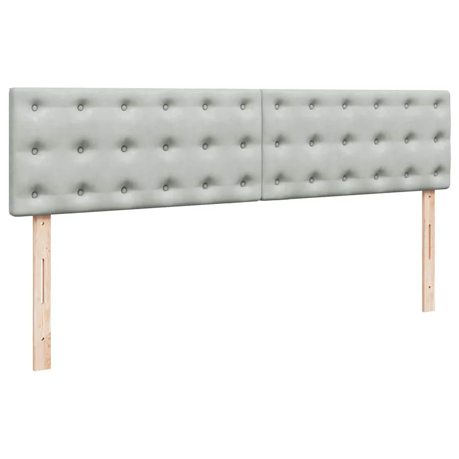 Cadre de lit ottoman avec matelas gris clair 200x200 cm velours - 9