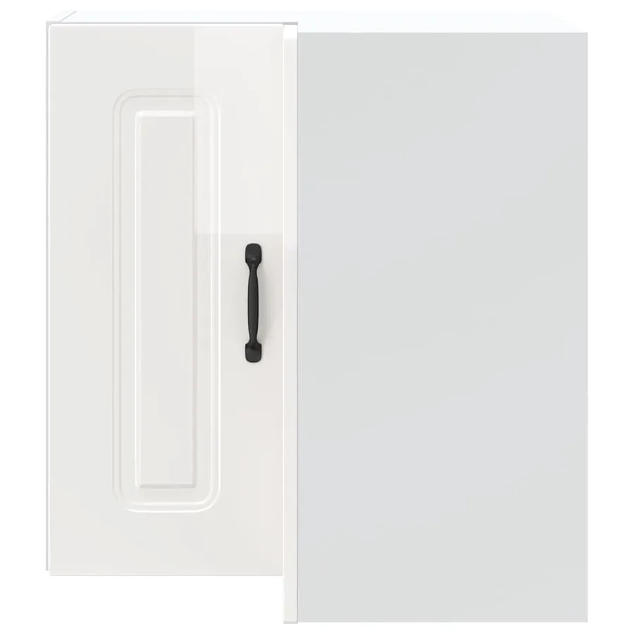 Armoire murale d'angle de cuisine Kalmar blanc brillant - 4