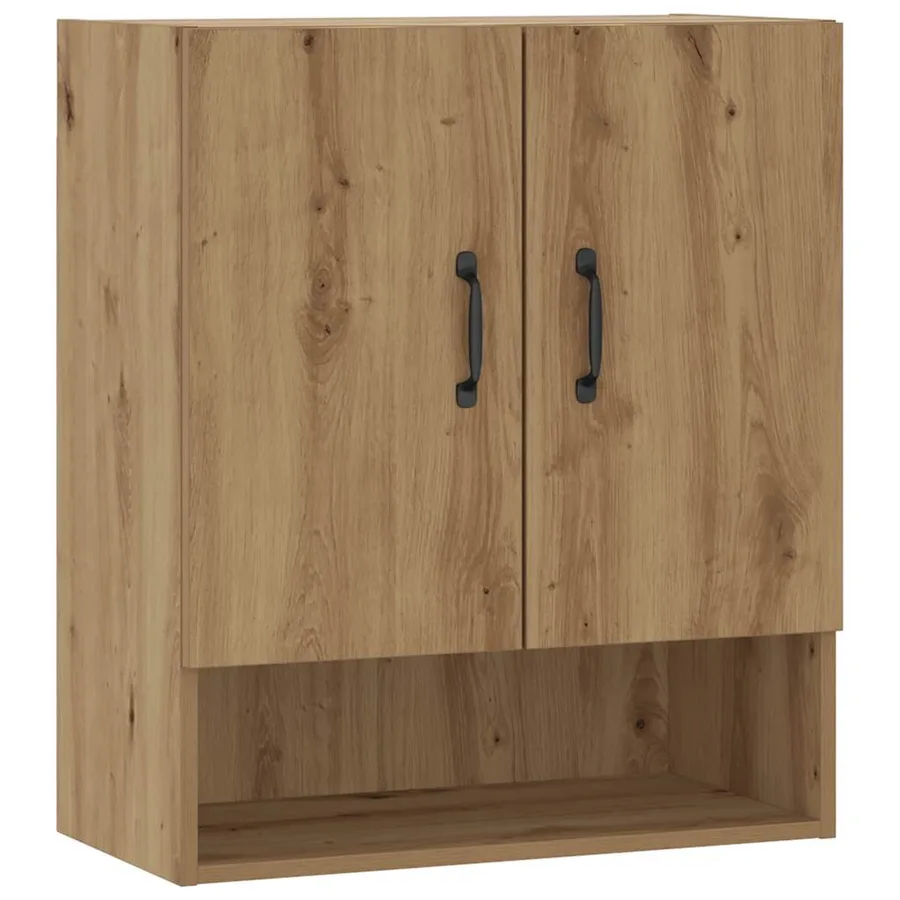 Armoire murale chêne artisanal 60x31x70 cm bois d'ingénierie - 2