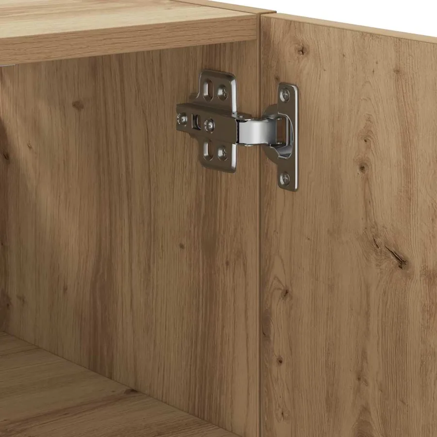 Armoire murale chêne artisanal 60x31x70 cm bois d'ingénierie - 8