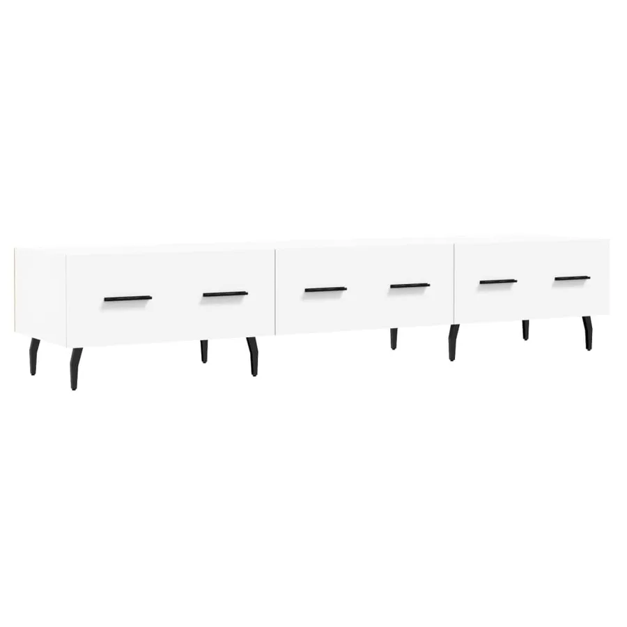 Meuble TV blanc 150x36x30 cm bois d'ingénierie - 2