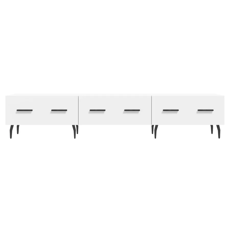 Meuble TV blanc 150x36x30 cm bois d'ingénierie - 5