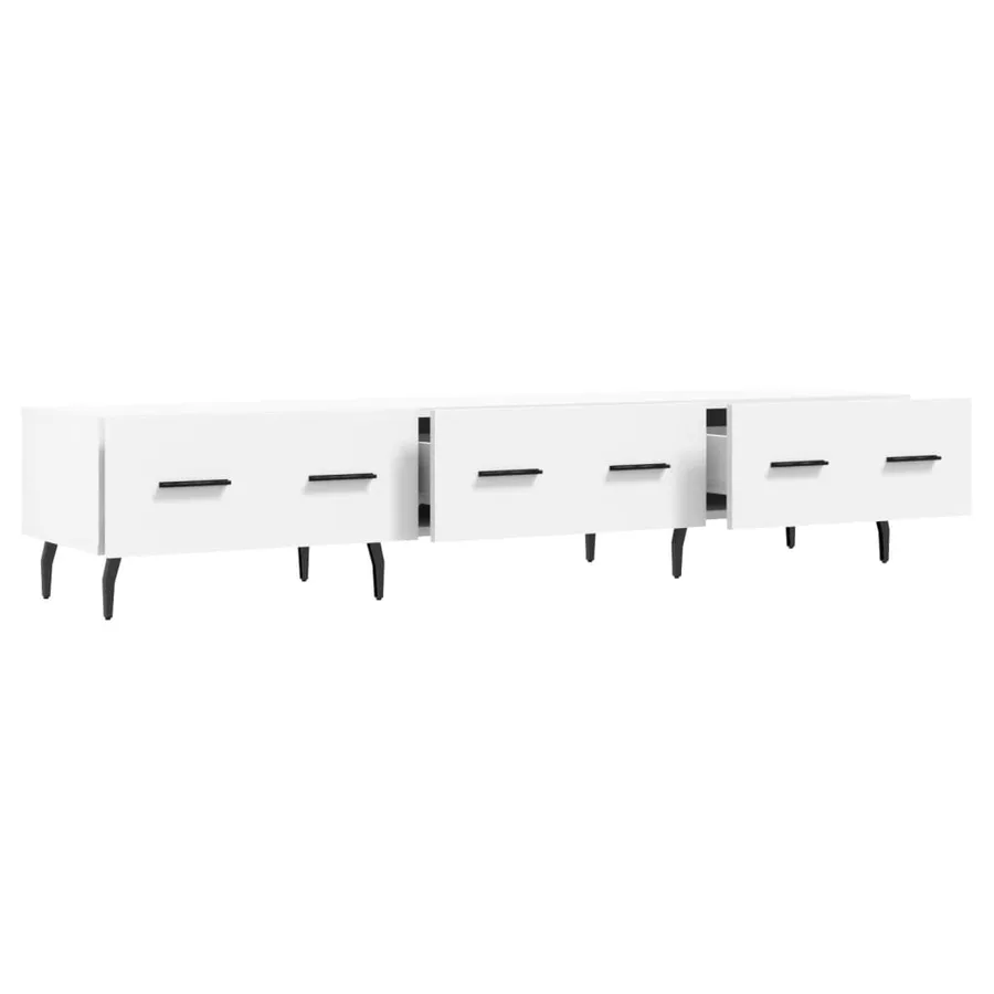 Meuble TV blanc 150x36x30 cm bois d'ingénierie - 6