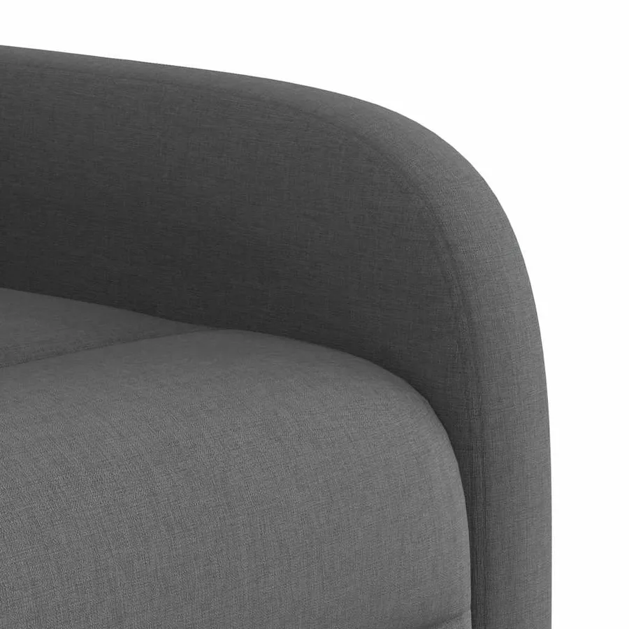 Fauteuil inclinable de massage en tissu gris foncé - 9