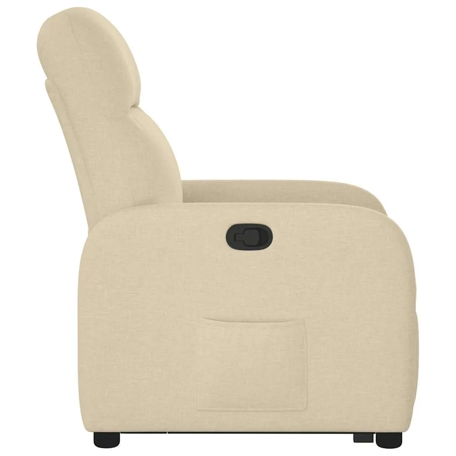 Fauteuil inclinable Crème Tissu - 6