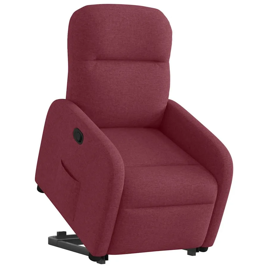 Fauteuil inclinable rouge bordeaux tissu - 3