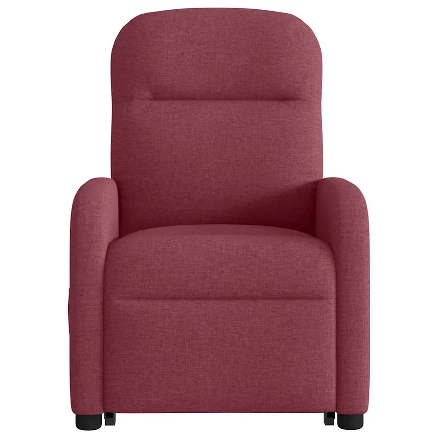 Fauteuil inclinable rouge bordeaux tissu - 5