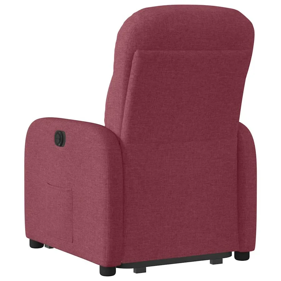 Fauteuil inclinable rouge bordeaux tissu - 7