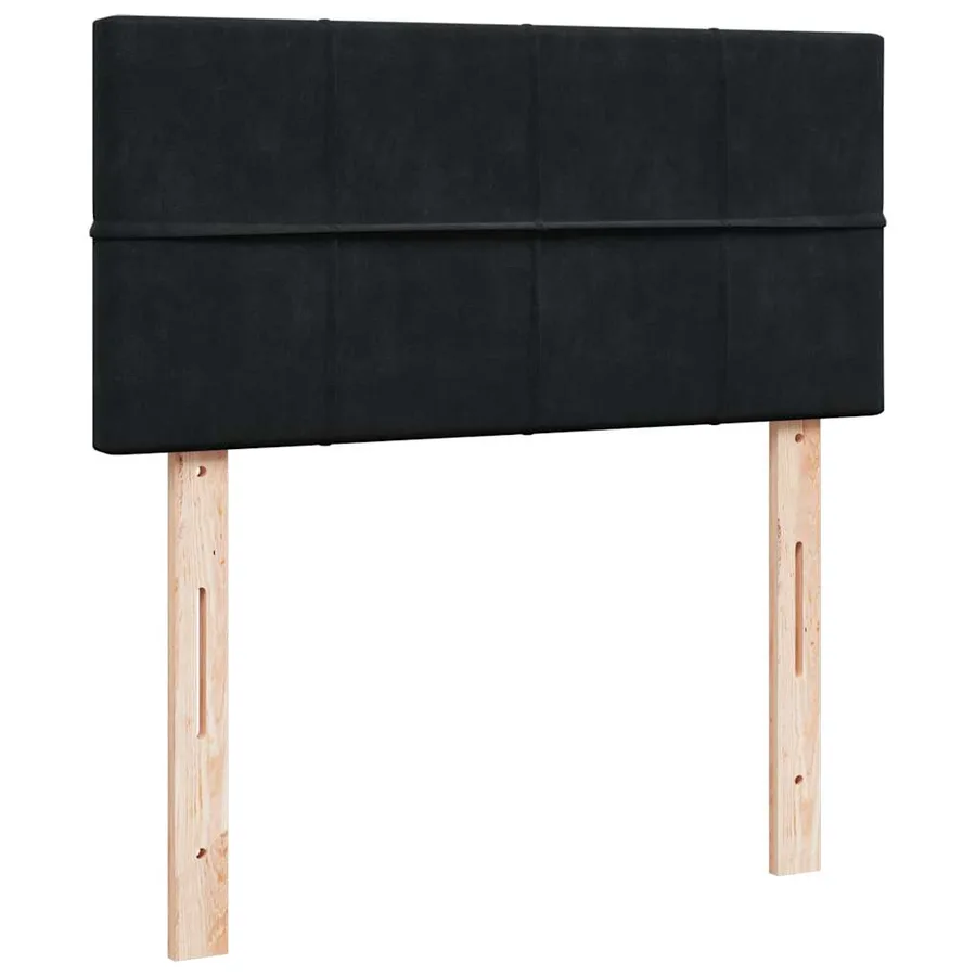 Cadre de lit ottoman avec matelas noir 90x200 cm velours - 9