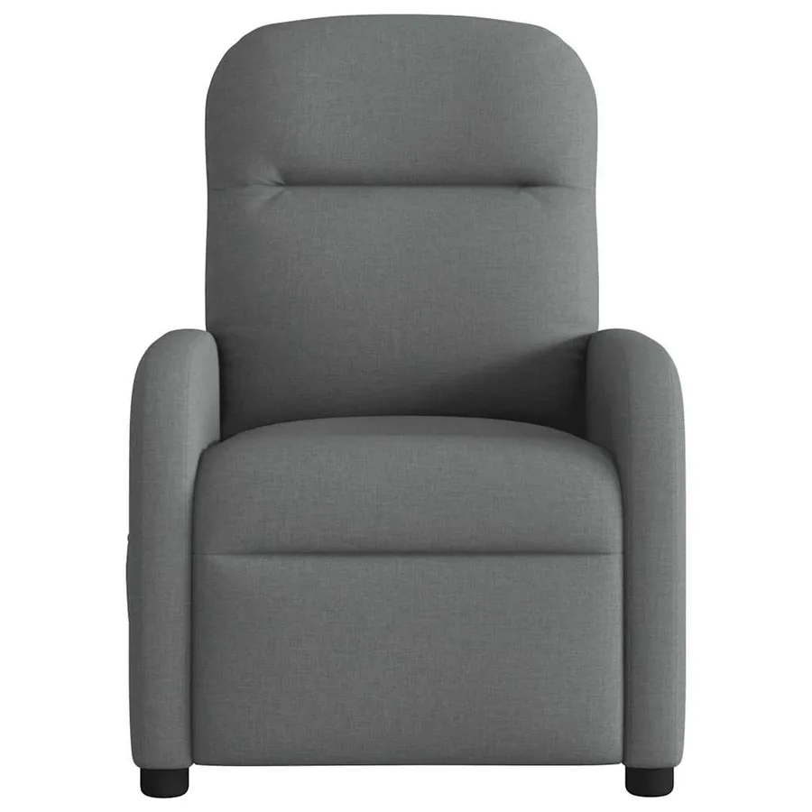 Fauteuil inclinable de massage électrique gris foncé tissu - 5