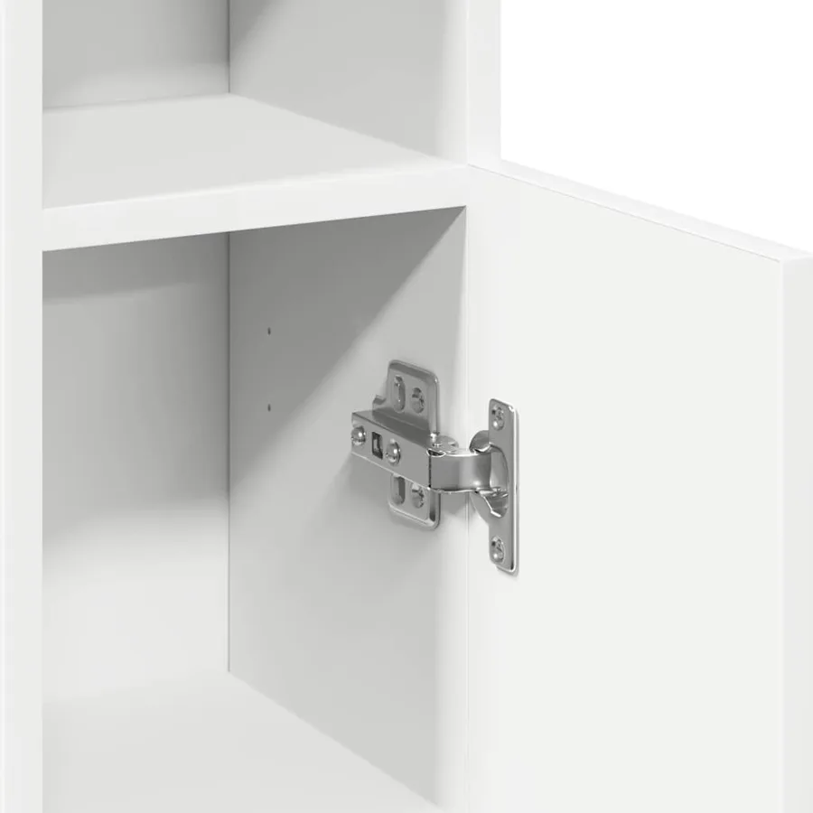 Meuble de salle de bain avec porte-rouleau blanc 20,5x22x90 cm - 10