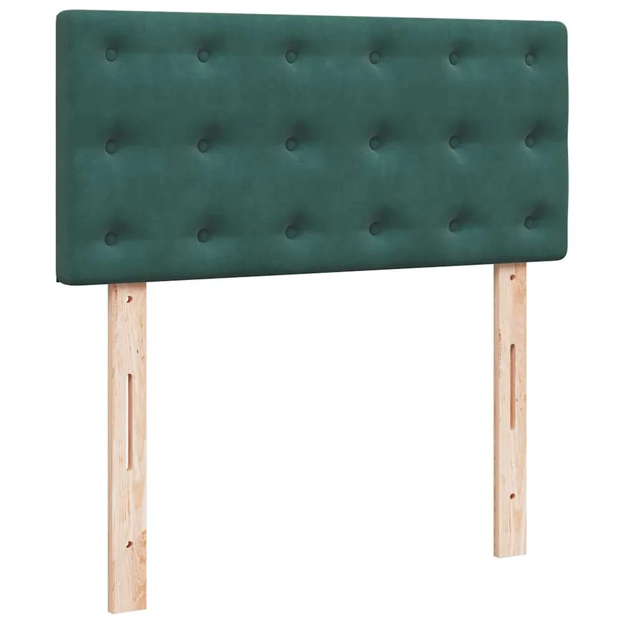 Lit ottoman avec matelas et LED Vert foncé 90x200cm velours - 10
