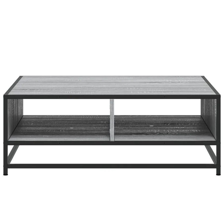 Table basse sonoma gris 80x80x30 cm bois d'ingénierie et métal - 5