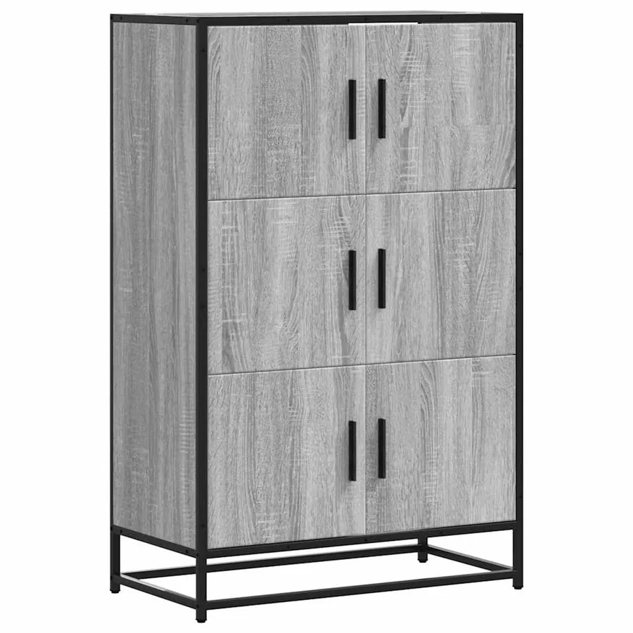 Buffet haut sonoma gris 68x35x106,5 cm bois ingénierie et métal - 2