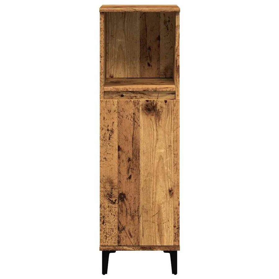 Armoire de salle de bain vieux bois 30x30x100cm bois ingénierie - 4