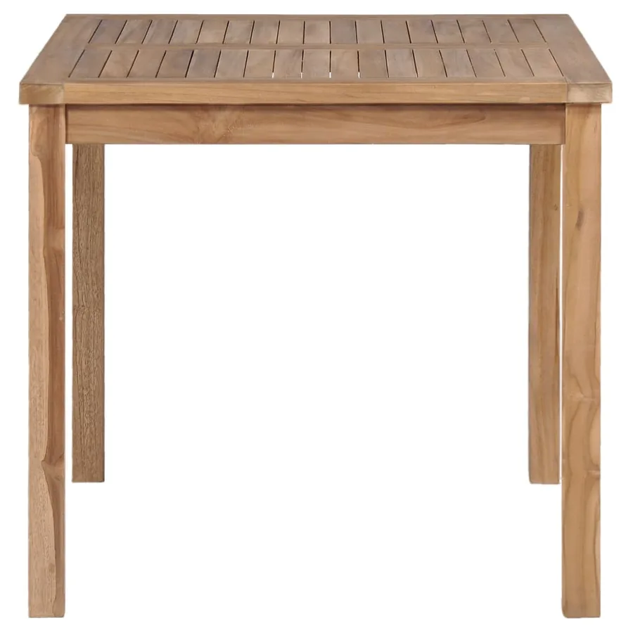 Ensemble de salle à manger de jardin 3 pièces 80 x 80 cm en bois de teck massif - 11